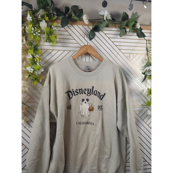 Disneyland Est 1955 Women's California Ghost Mickey Mouse Gildan Sweatshirt XL - Picture 2 of 9